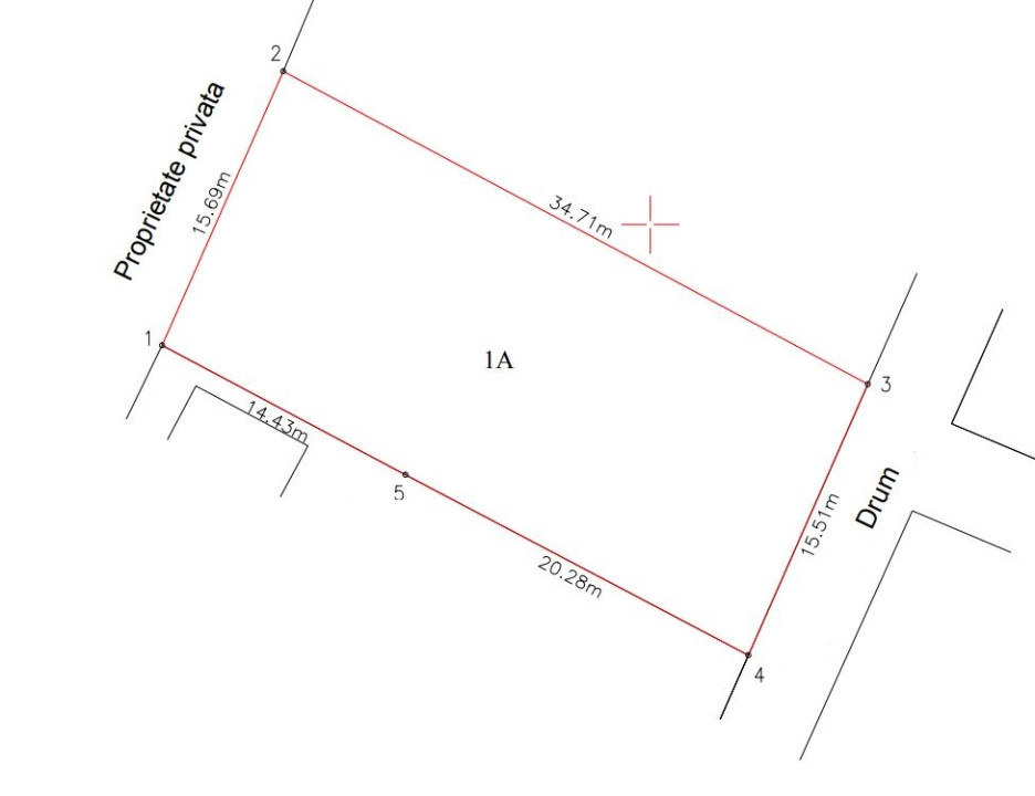 Teren intravilan, 541 mp, cu cabana, 13 mp