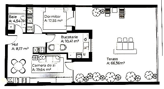 Apartament cu terasa superba Sopor