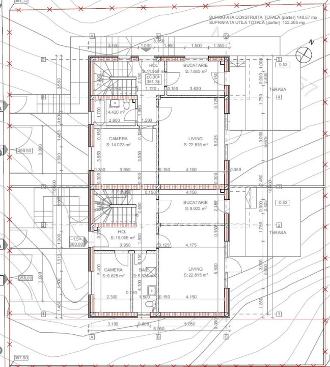 TEREN autorizabil, casa duplex sau individuala, 456 mp teren