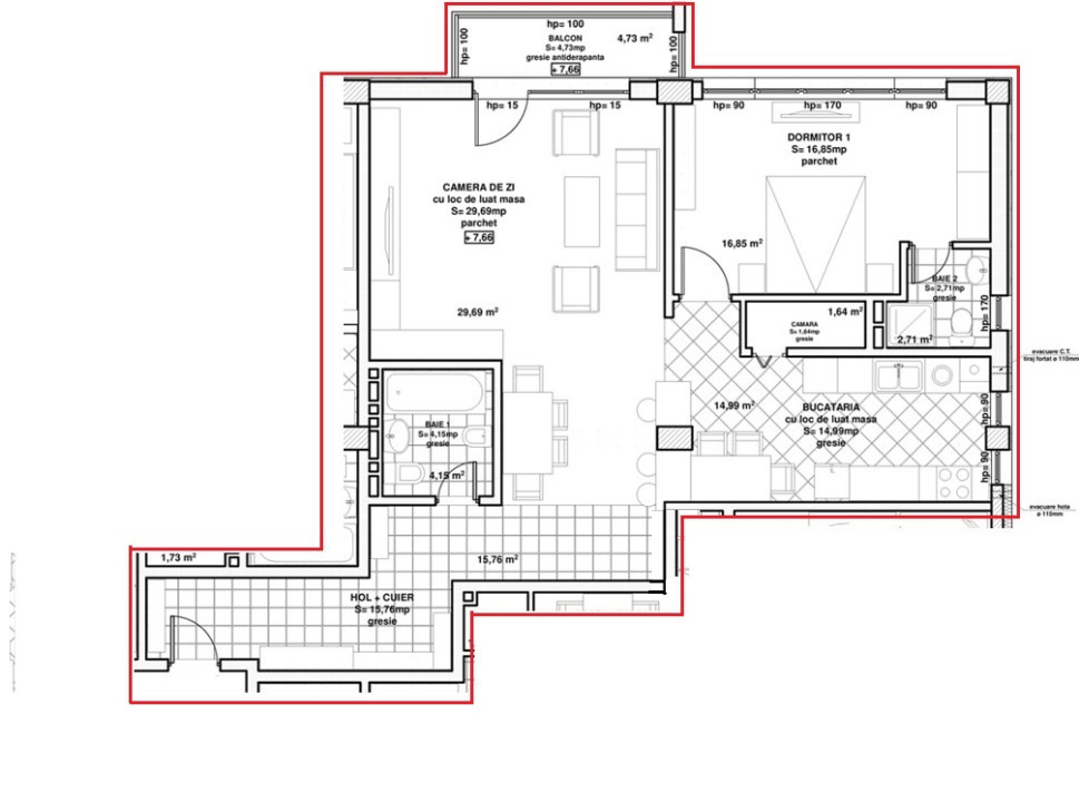 Apartament la prima inchiriere langa 7 Strazi