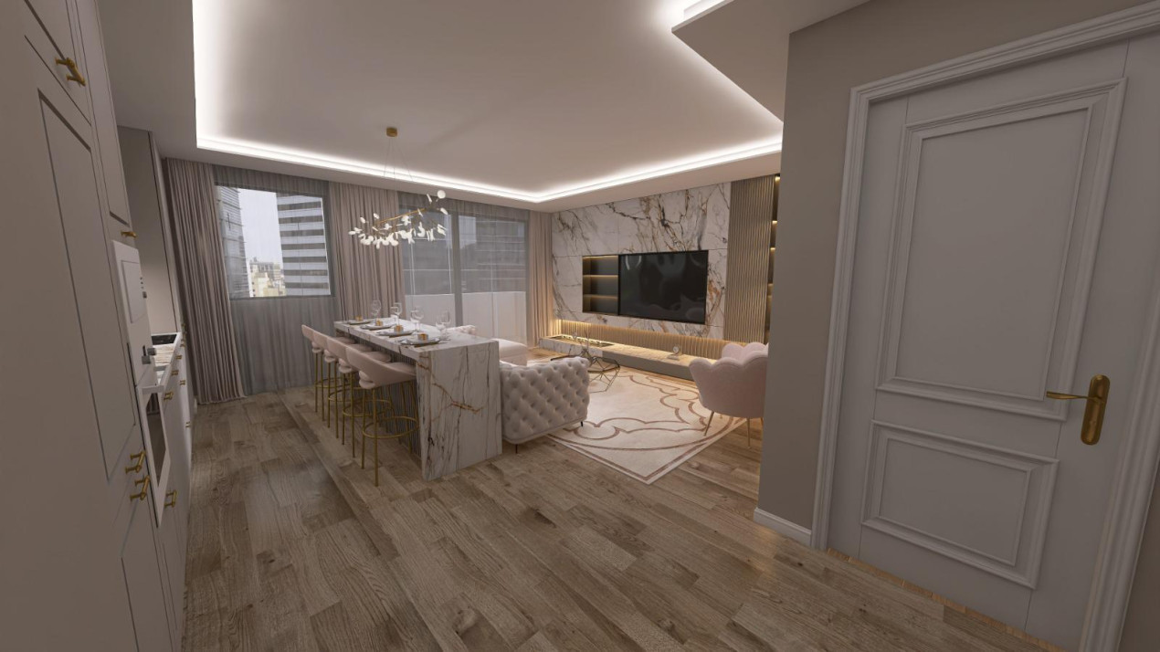 4 camere, finisat + design decor si mobilier - TVA inclus in pret