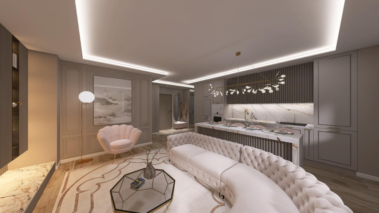 4 camere, finisat + design decor si mobilier - TVA inclus in pret