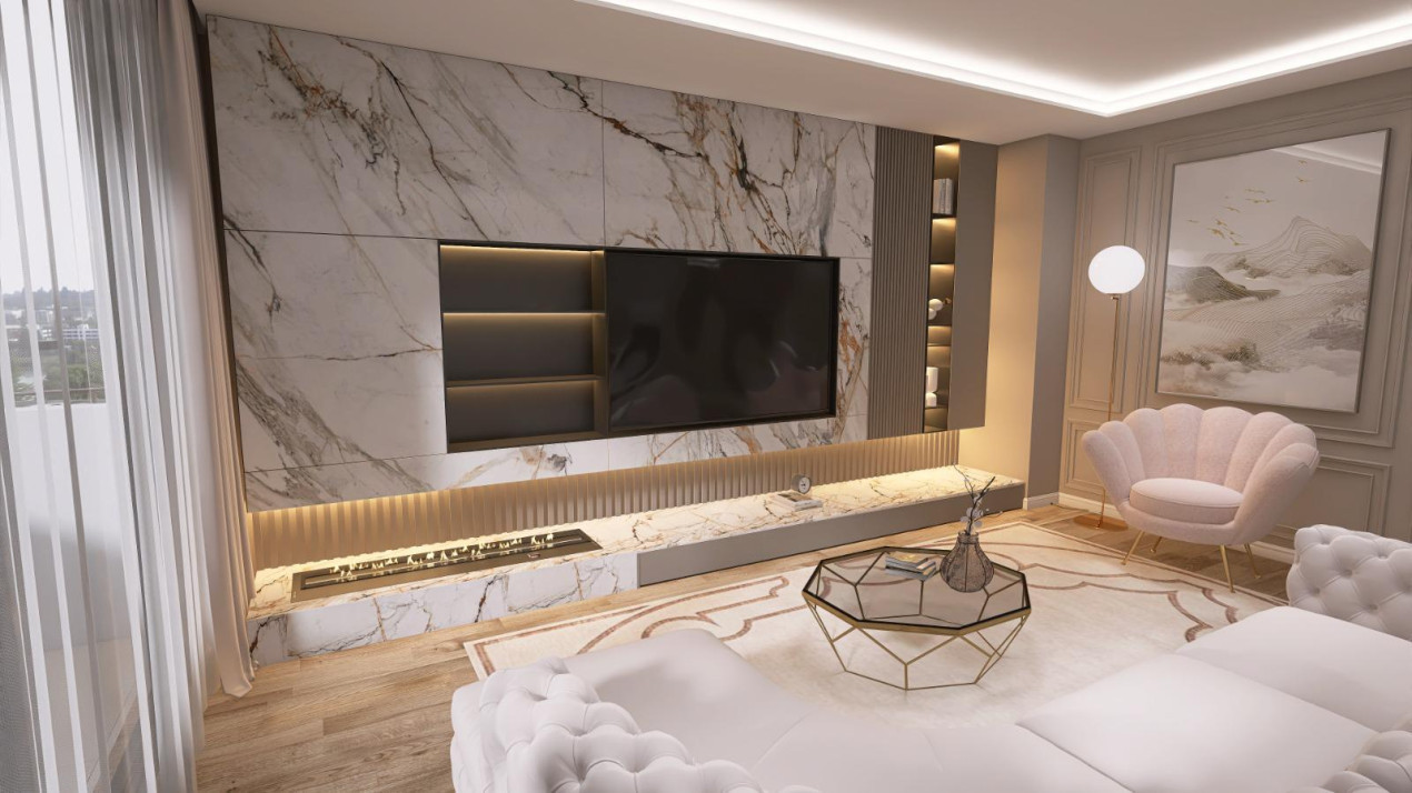 4 camere, finisat + design decor si mobilier - TVA inclus in pret