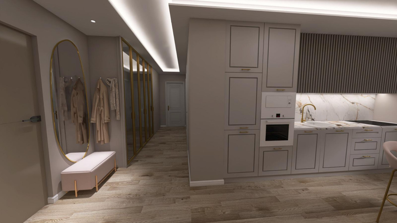 4 camere, finisat + design decor si mobilier - TVA inclus in pret