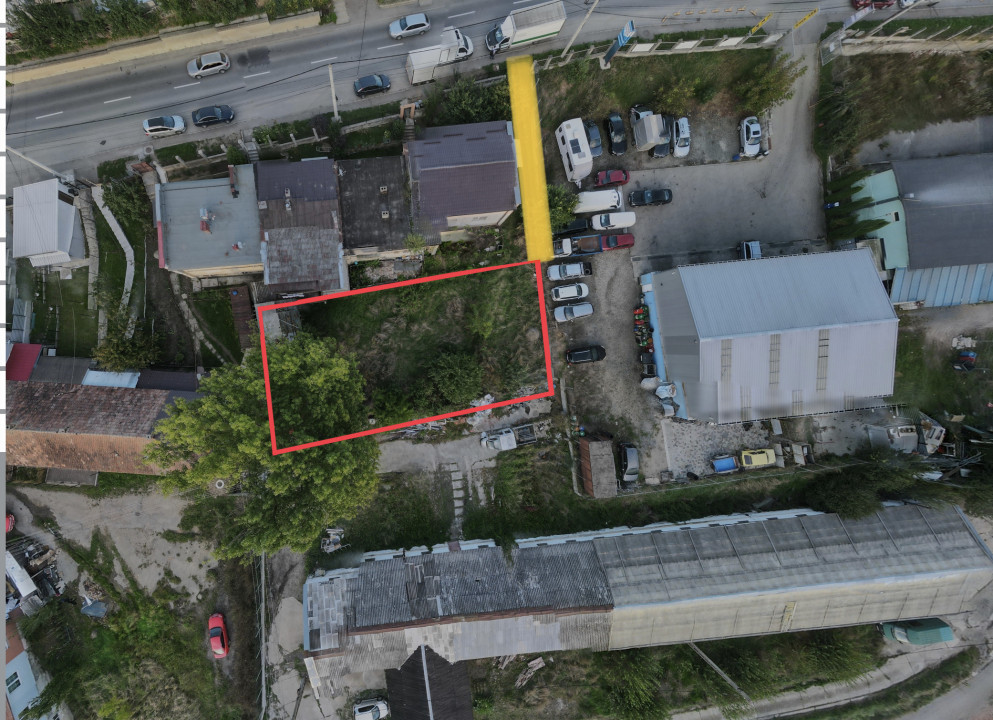 Zona industrială (UTR Em): Teren intravilan, Iris, lângă hale, cu acces la drum