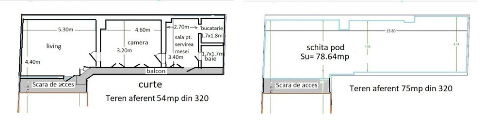 Apartament in centrul vechi al Clujului cu pod 
