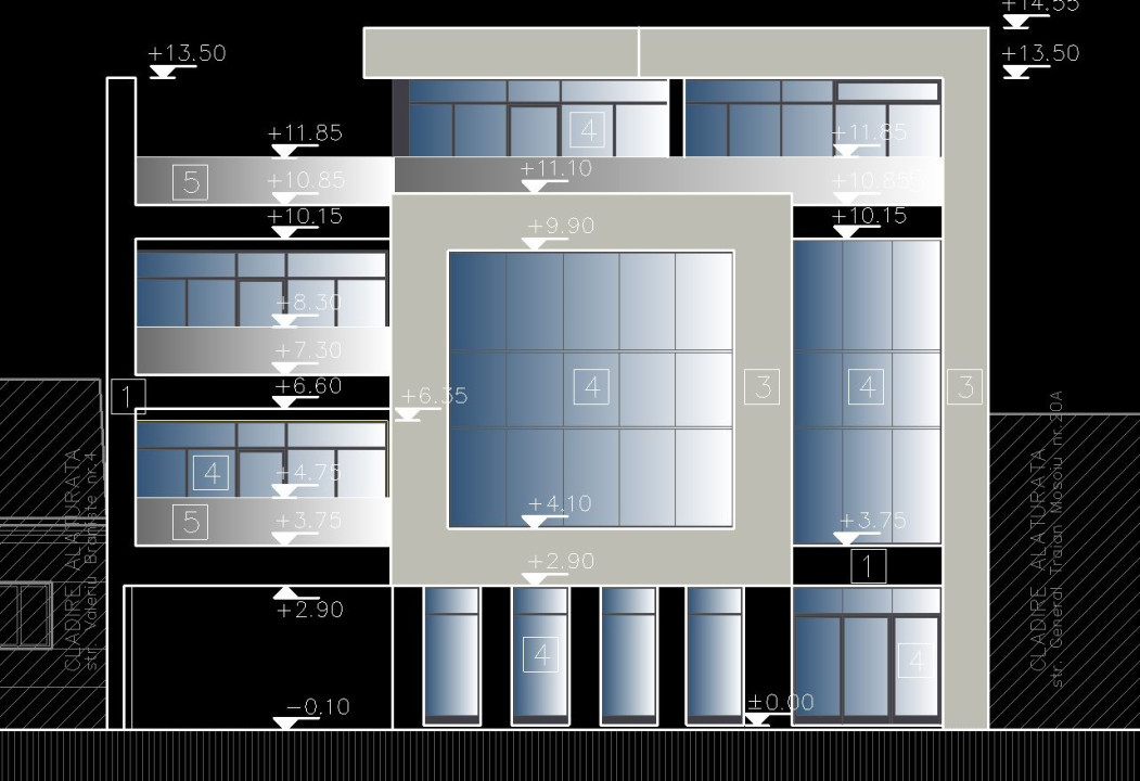 Cladire / spatiu de inchiriat, Centrul Cluj - Napoca, S+P+2E+1EtR