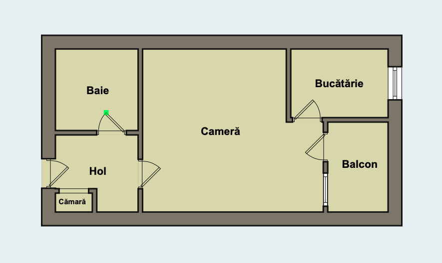 Garsonieră 28mp decomandată și balcon lângă Big