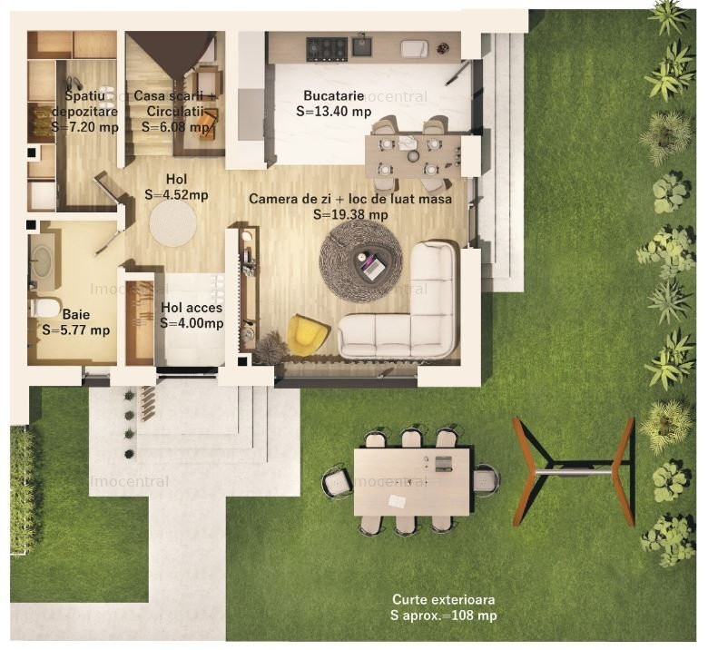 Casa cuplata, zona Parcul Poligonului, Floresti