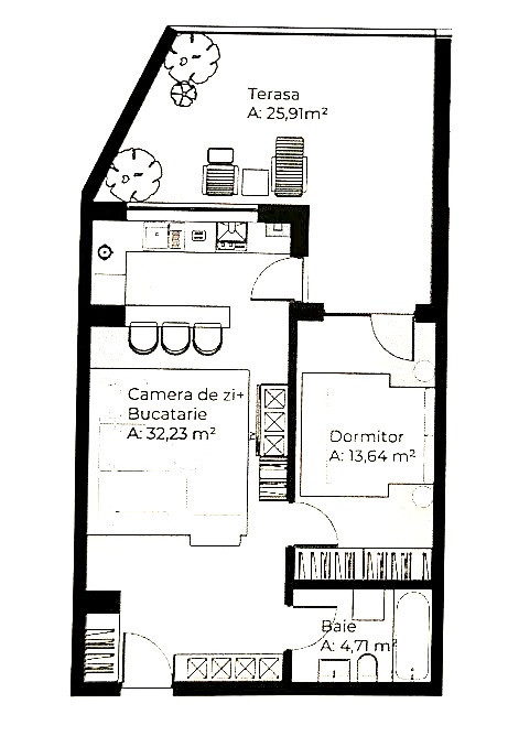 Apartament cu terasa in Sopor