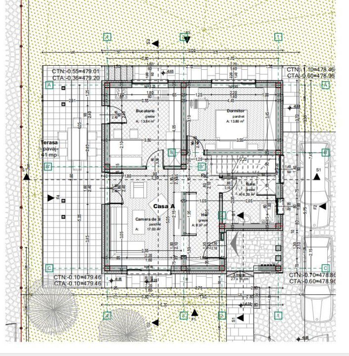 Vanzare 3 proiecte de casa in constructie, Chinteni - Cluj