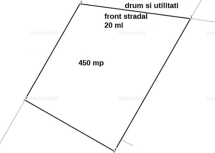 Teren cu PUZ, 450 mp, pentru Duplex